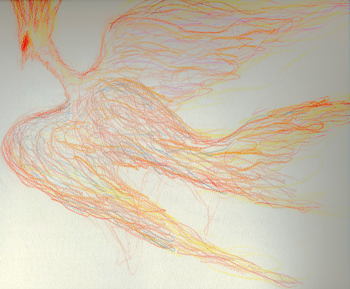 ローズオットーでラクガキした火の鳥